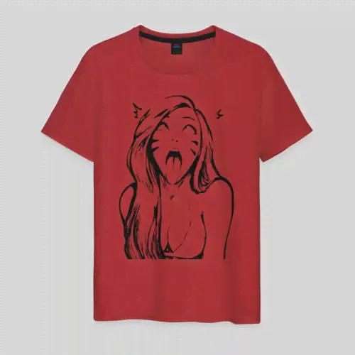 Мужская Футболка Belle Delphine Ahegao (хлопок)-0