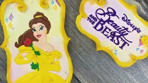 PRINCESS BELLE COOKIE (Beauty and the Beast) | Cookie Decorating tutorial | TALECOOKIES by Tanya Dur