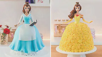 Disney PRINCESS 🌹 BELLE Doll Cakes - Beauty and the Beast